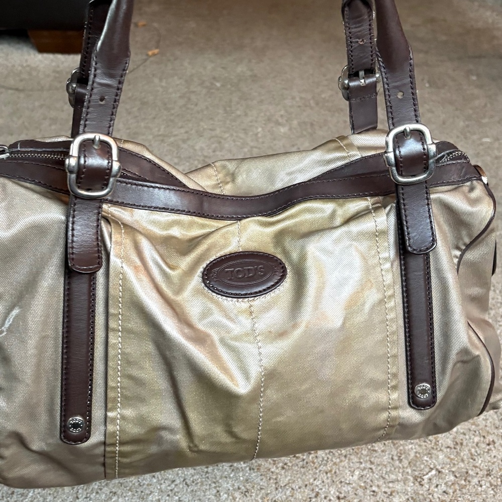 Tod’s coated canvas tote bag